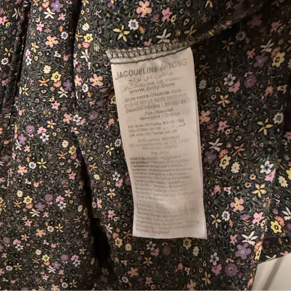 Jacqueline de Yong Floral Midi Dress - Black and Purple - Picture 7 of 12